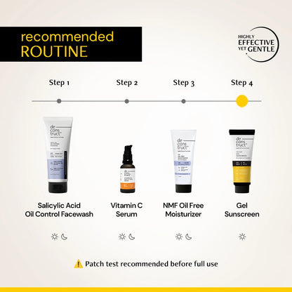 Gel Sunscreen for Oily Skin - SPF 55+ and PA+++ | Lightweight, Non - greasy Water Resistant | In-Vivo Tested  (50 Gms)