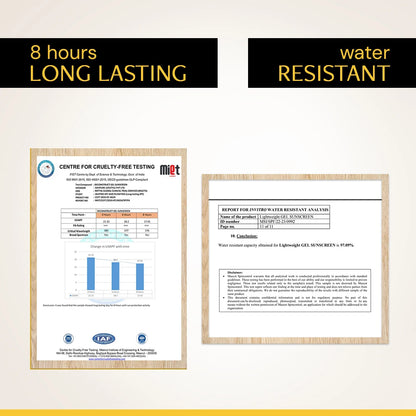 Gel Sunscreen for Oily Skin - SPF 55+ and PA+++ | Lightweight, Non - greasy Water Resistant | In-Vivo Tested  (50 Gms)