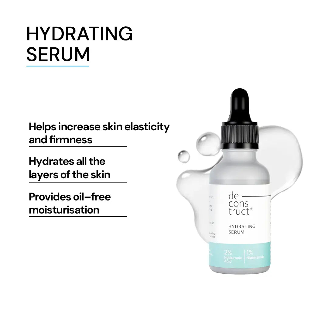 Hyaluronic Acid Hydrating Face Wash + 2% Hyaluronic Acid &amp; 1% Niacinamide Serum | Oil-Free Deep Hydration Combo