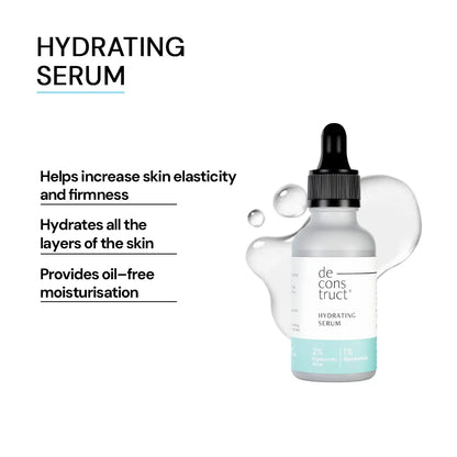 Hyaluronic Acid Hydrating Face Wash + 2% Hyaluronic Acid &amp; 1% Niacinamide Serum | Oil-Free Deep Hydration Combo