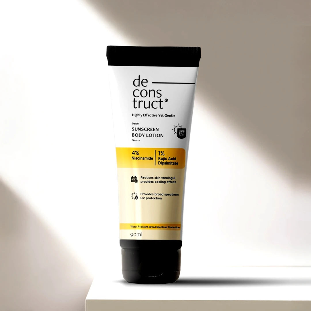 Detan Body Sunscreen Lotion - 4% Niacinamide +1% Kojic Acid + SPF 50 PA++++