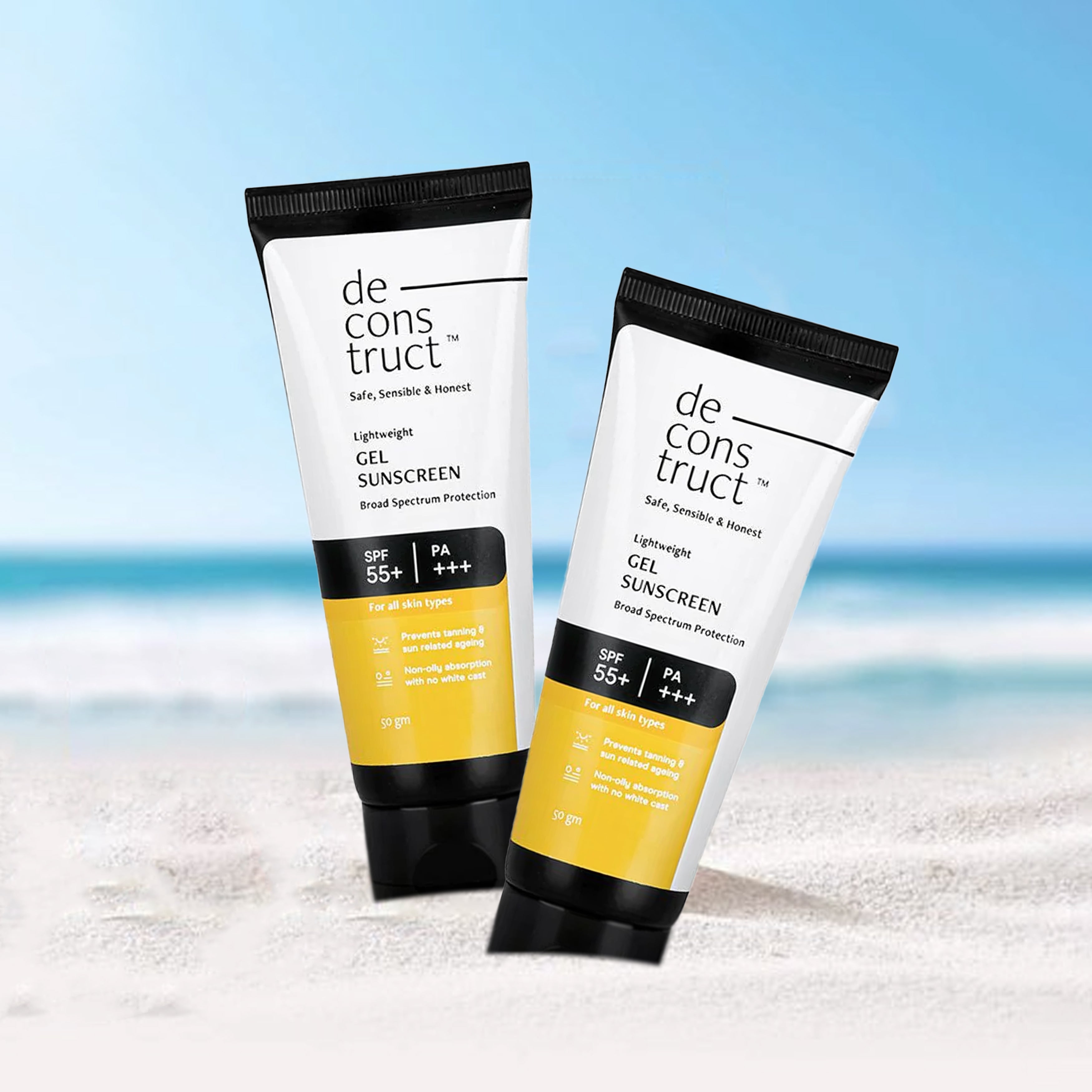 Gel Sunscreen Combo For Oily Skin - Spf 55+ And Pa+++ | Water Resistant Sunscreen