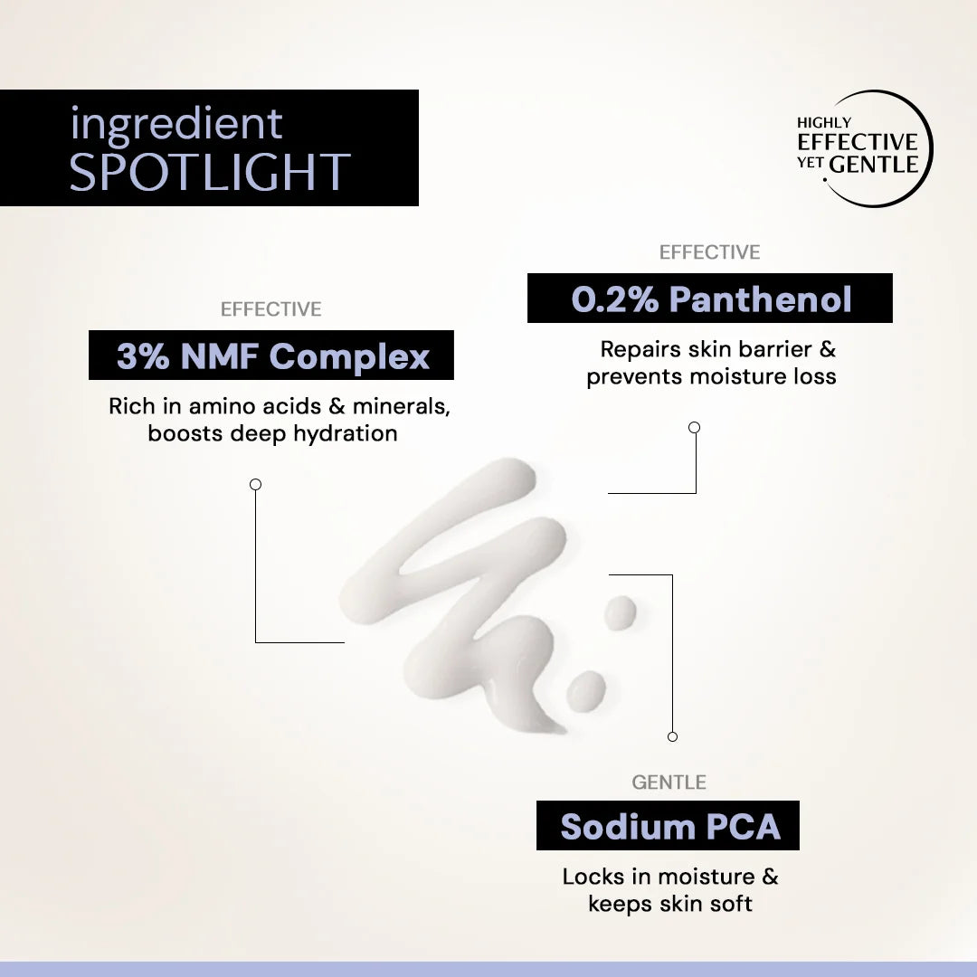 Oil-Free Moisturizer for Oily Skin - 3% NMF Complex + 0.2% Panthenol | Non Sticky, Fast absorbing | 72 Hr Hydration