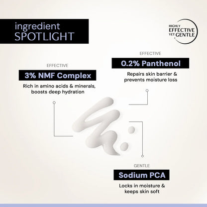 Oil-Free Moisturizer for Oily Skin - 3% NMF Complex + 0.2% Panthenol | Non Sticky, Fast absorbing | 72 Hr Hydration