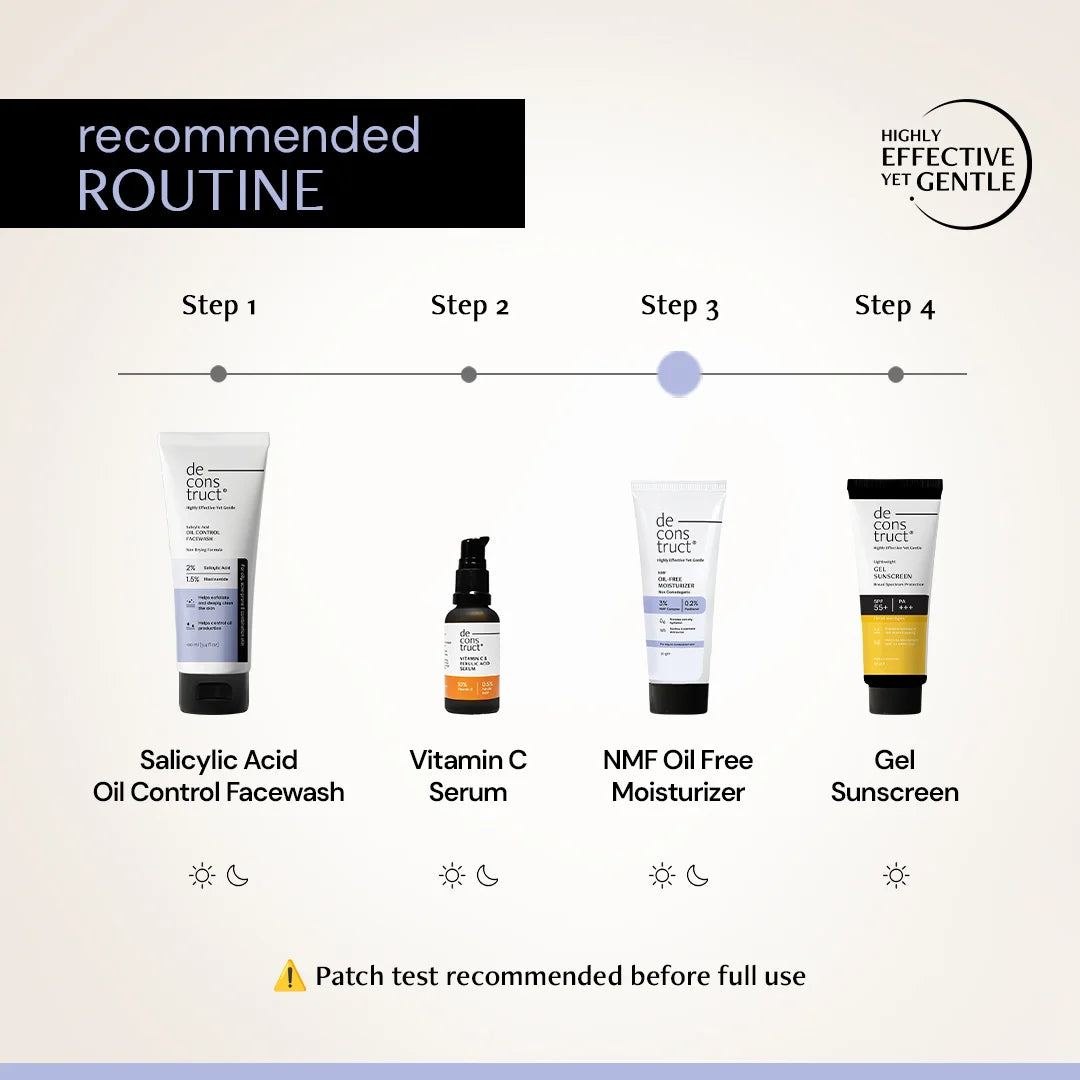 Oil-Free Moisturizer for Oily Skin - 3% NMF Complex + 0.2% Panthenol | Non Sticky, Fast absorbing | 72 Hr Hydration