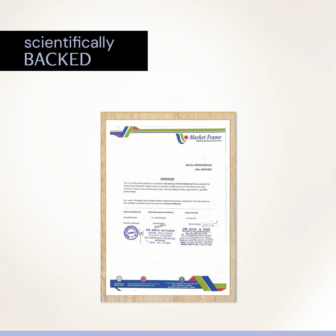 Oil-Free Moisturizer for Oily Skin - 3% NMF Complex + 0.2% Panthenol | Non Sticky, Fast absorbing | 72 Hr Hydration