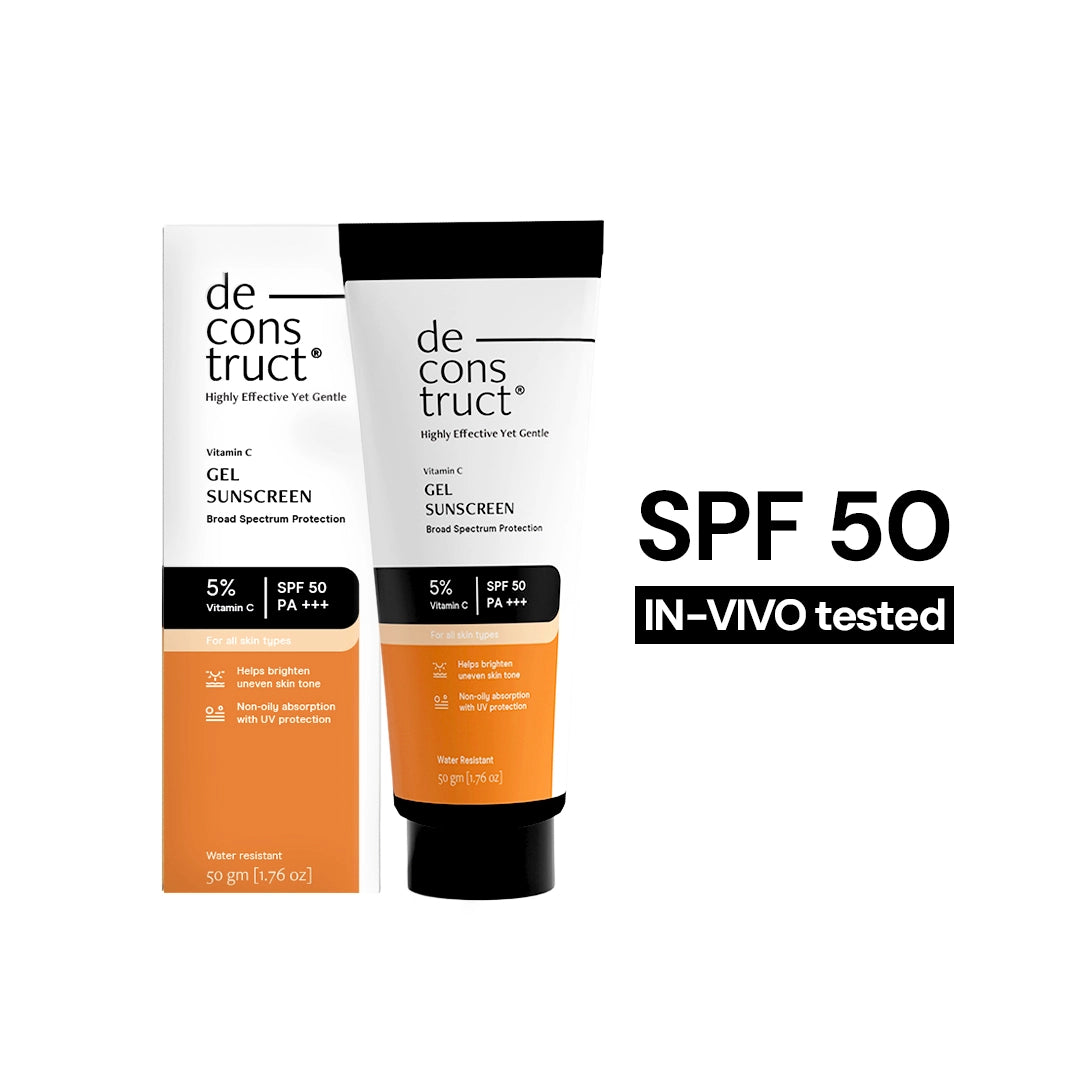 5% Vitamin C Gel Sunscreen - SPF 50 and PA+++ | In-Vivo Tested