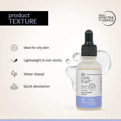 Oil Control Serum with 3% Niacinamide &amp; 2% Salicylic Acid With Liposomal Technology