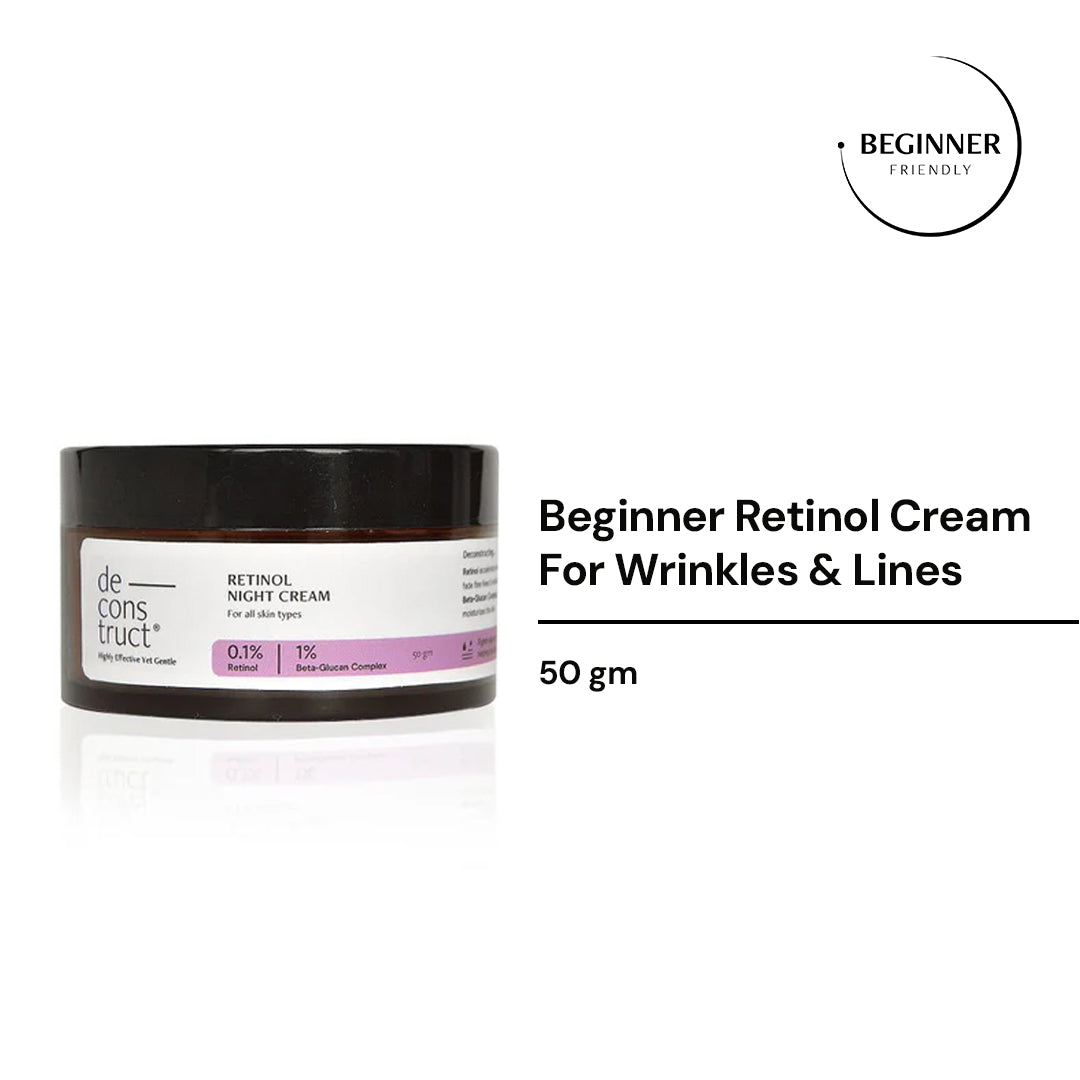Retinol night cream - 0.1% Retinol + 1% Beta-Glucan Complex