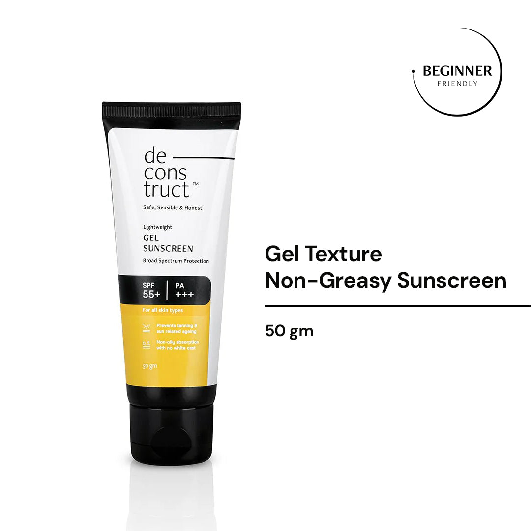 Gel Sunscreen - SPF 55+ and PA+++ | Water Resistant Sunscreen