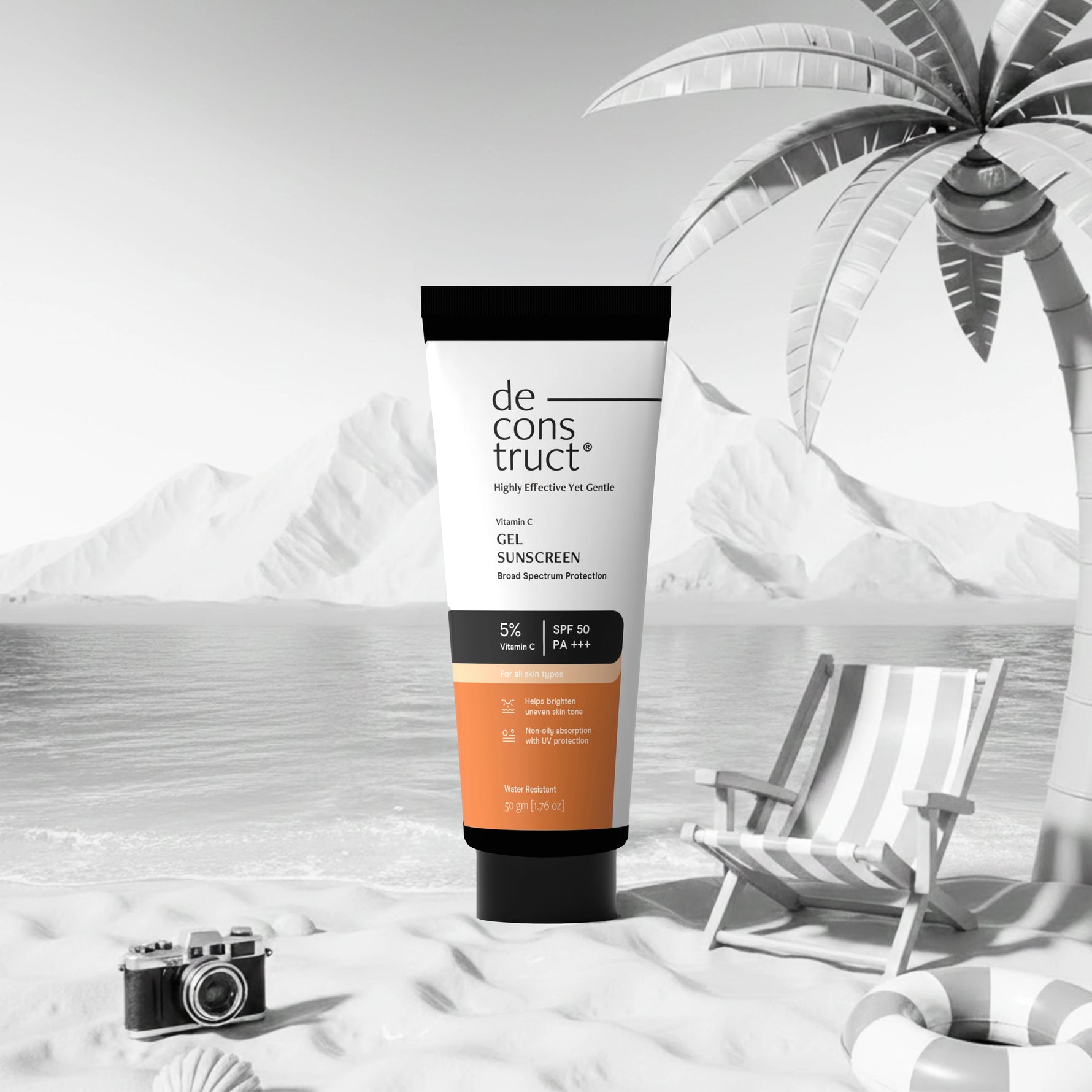 Vitamin C gel sunscreen for brightening and sun protection