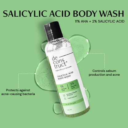 Salicylic Acid Body Wash - 1% salicylic acid + 2% glycolic acid | Fights body acne