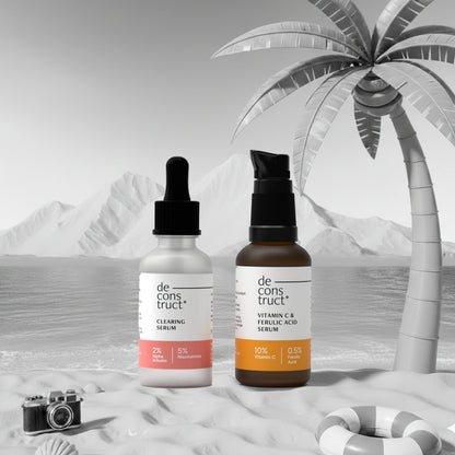Skin Brightening Duo - Vitamin C &amp; Ferulic Acid Serum + Clearing Serum