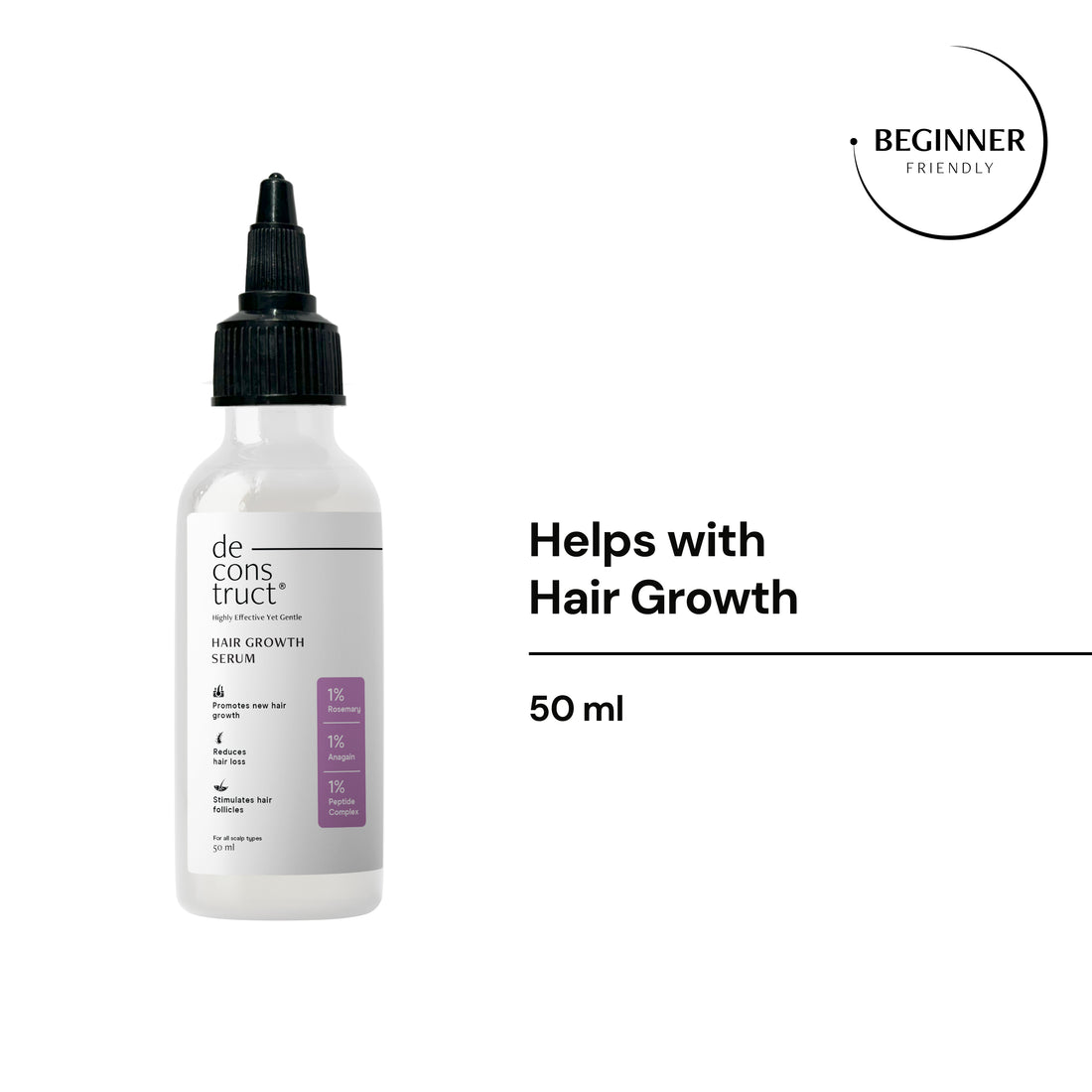 Hair Growth Serum with Rosemary, Anagain &amp; Peptide Complex