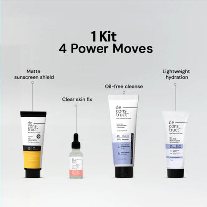 Anti-Acne Skincare Routine Kit for Oily Skin | Dermat Recommended Bestseller