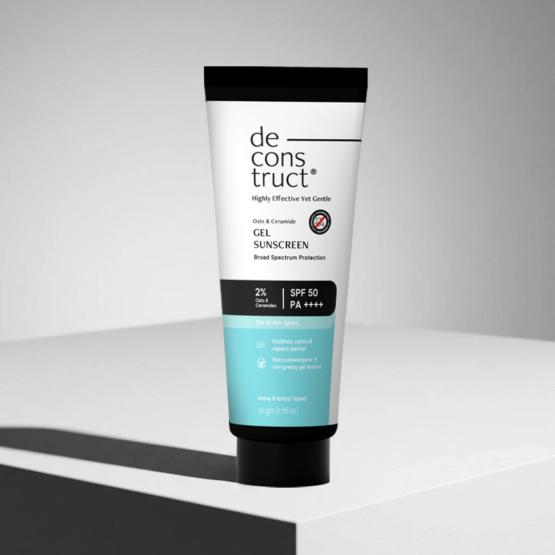 Oats & Ceramide Gel Sunscreen SPF 50 PA++++ for Sensitive Skin | In-Vivo Tested