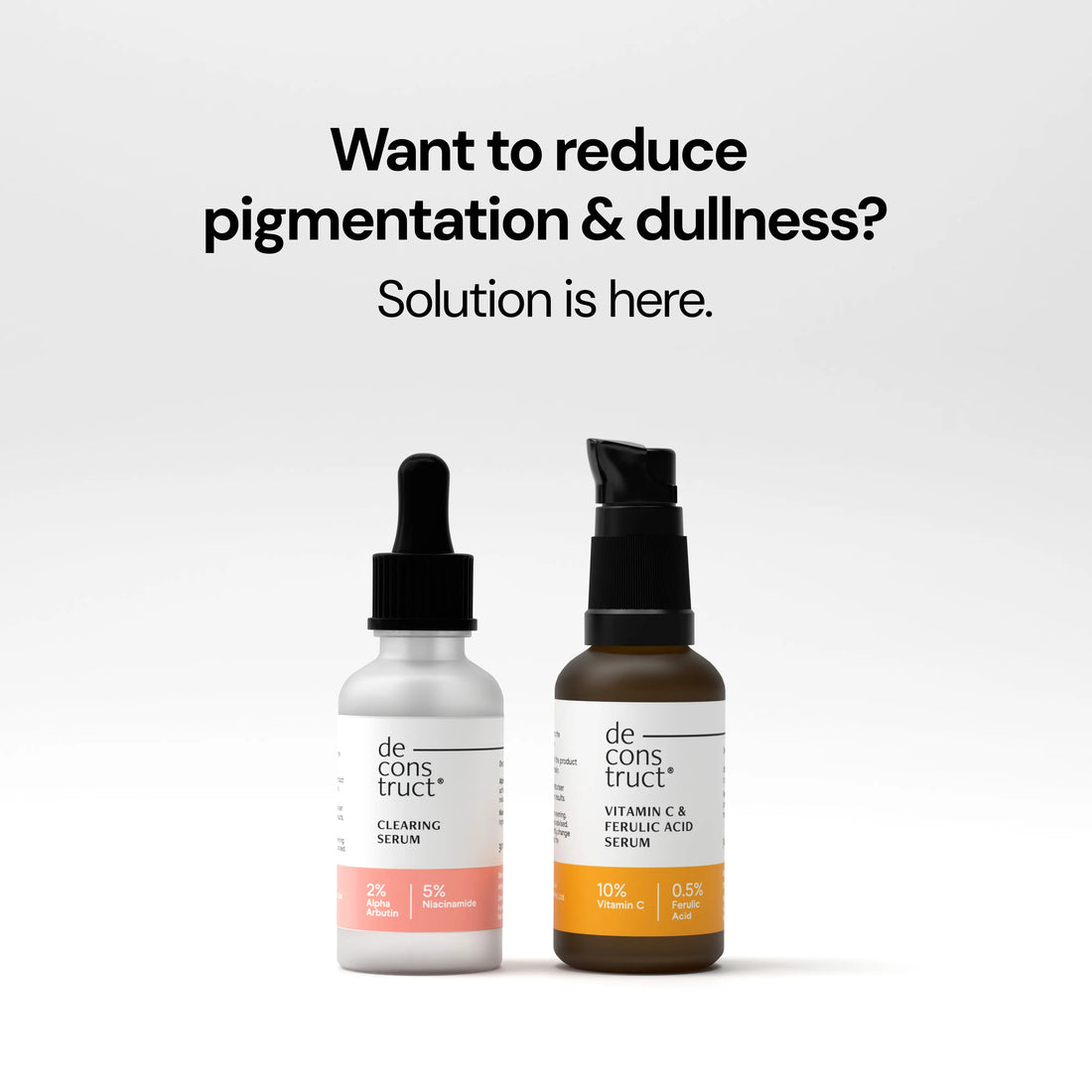 Skin Brightening Duo - Vitamin C &amp; Ferulic Acid Serum + Clearing Serum