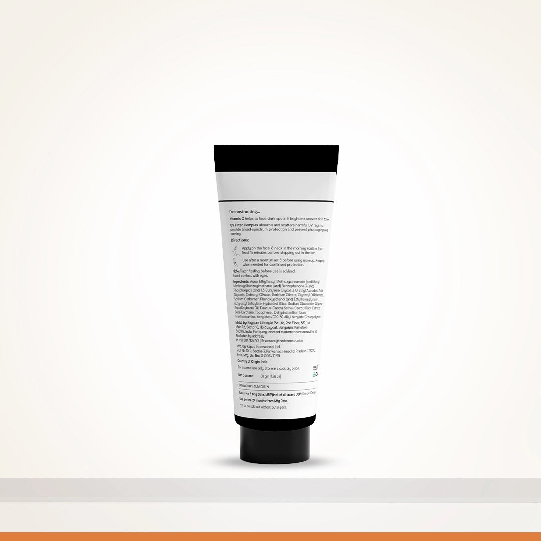 5% Vitamin C Gel Sunscreen -  SPF 50 and PA+++ | In-Vivo Tested