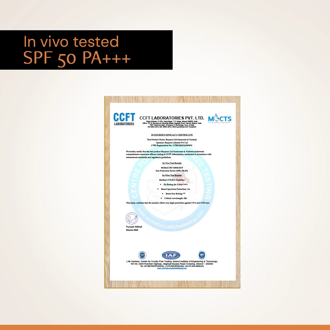 5% Vitamin C Gel Sunscreen -  SPF 50 and PA+++ | In-Vivo Tested