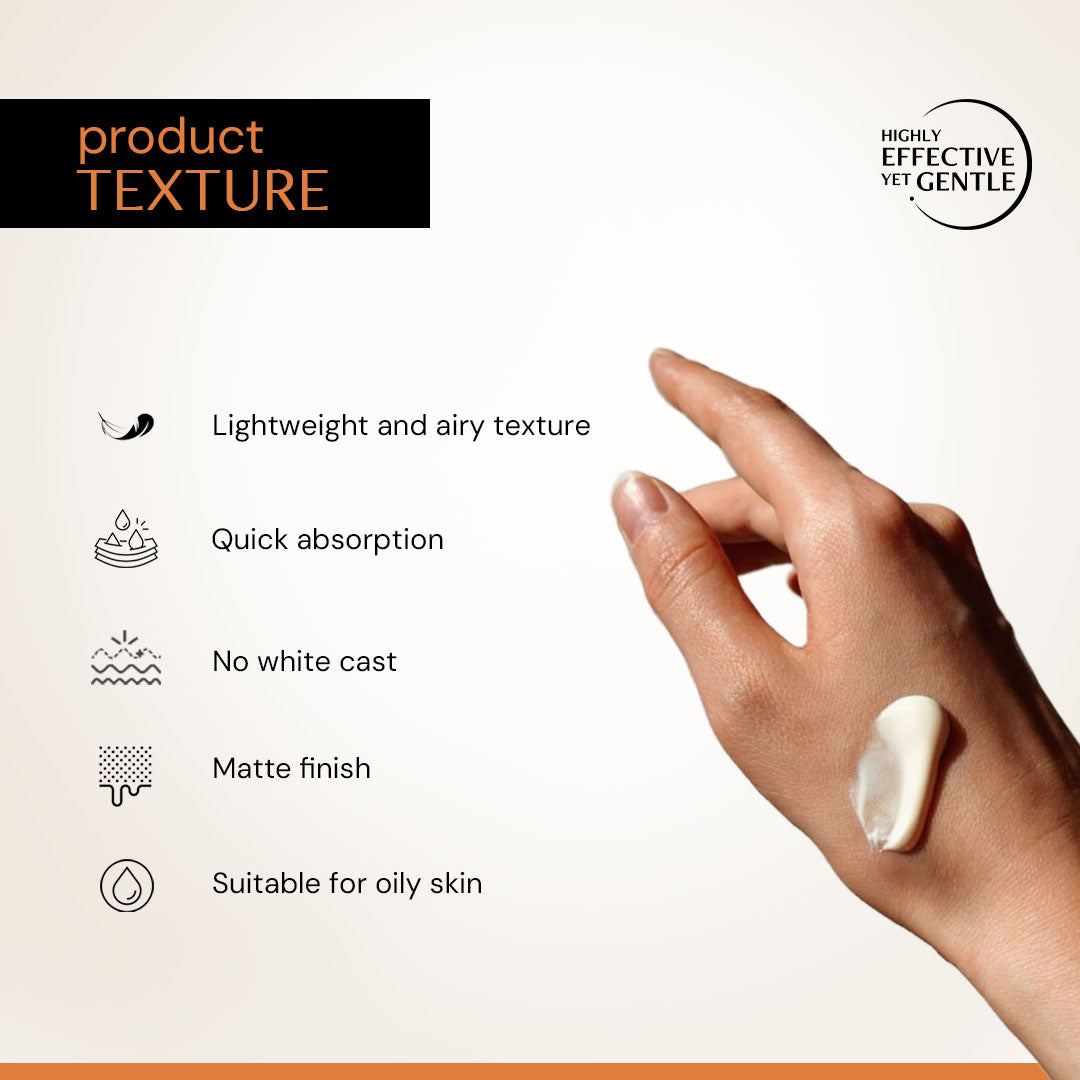 5% Vitamin C Gel Sunscreen for Oily Skin - SPF 50 PA++++ | In-Vivo Tested 30gm