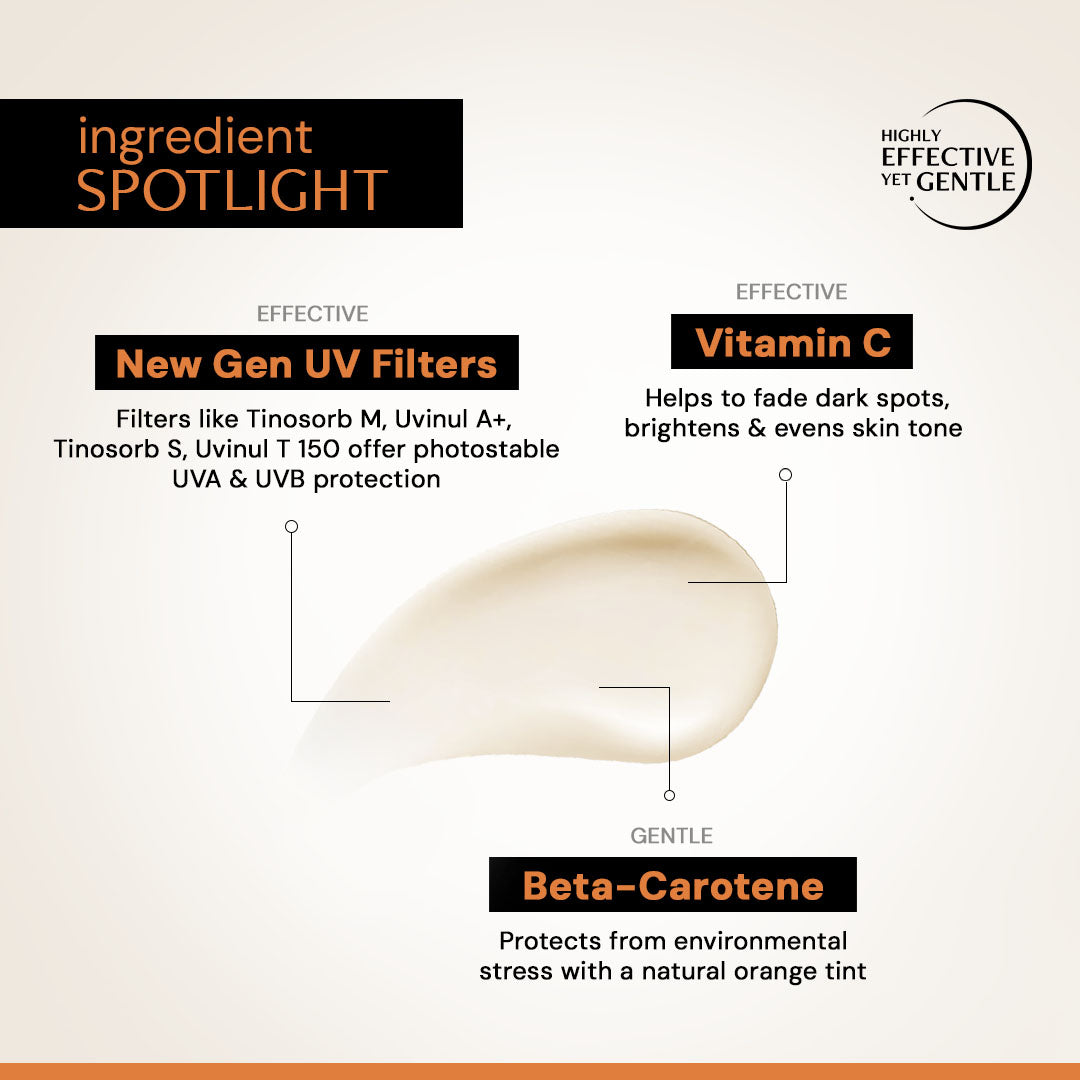 5% Vitamin C Gel Sunscreen for Oily Skin - SPF 50 PA++++ | In-Vivo Tested 30gm