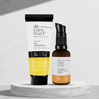 Bestseller Combo - Vitamin C Serum + Gel Sunscreen