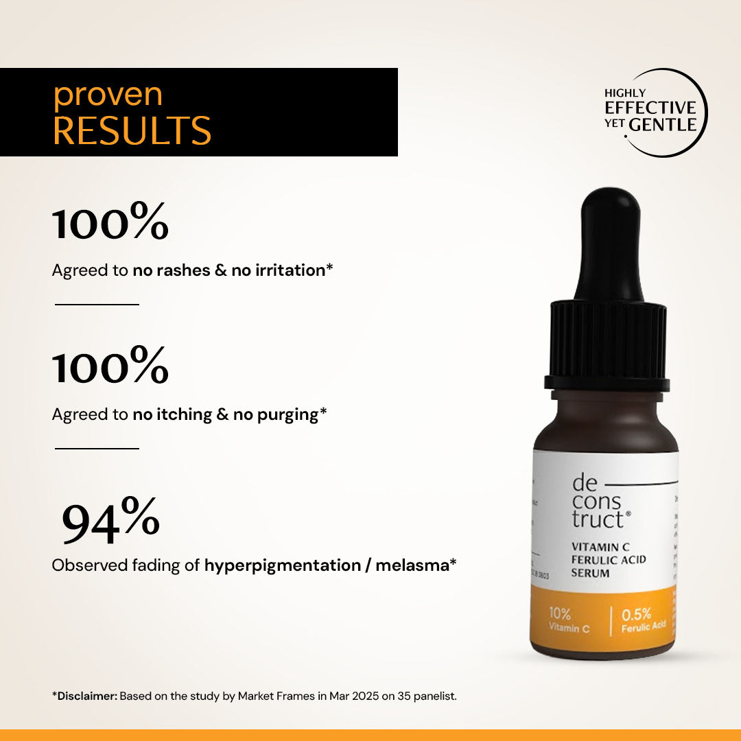 10% Vitamin C serum (10ml)| Clinically Tested, Non-Irritating| Brightens &amp; Evens Tone | For Oily Skin