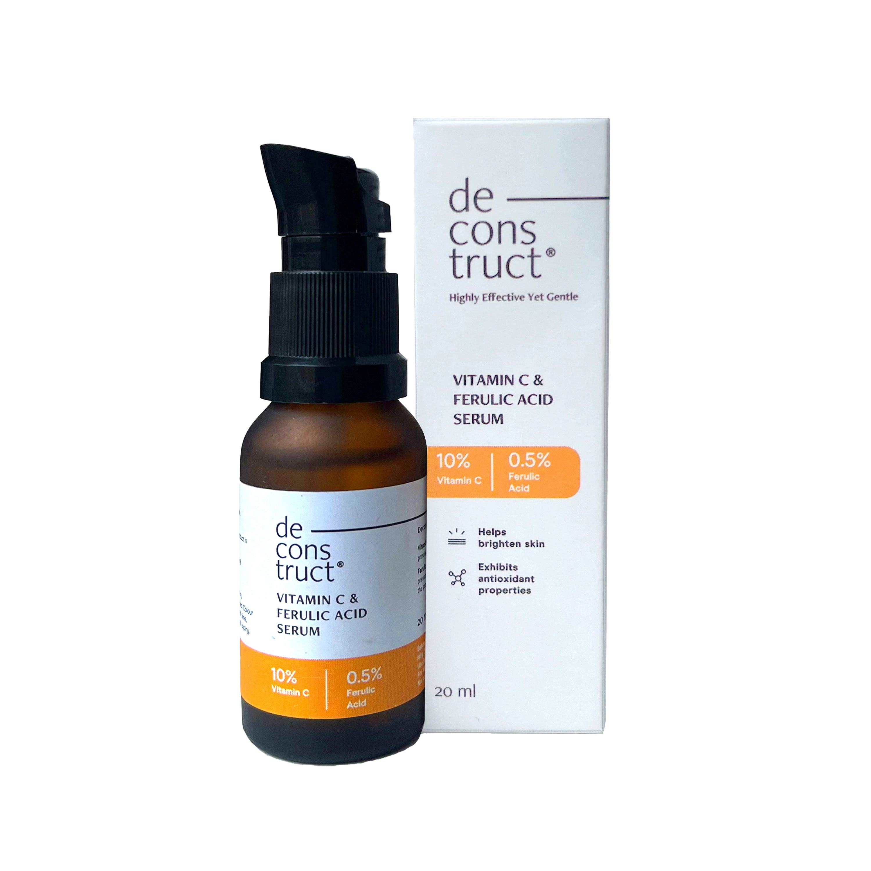 Vitamin C Serum For Face - 10% Vitamin C + 0.5 % Ferulic Acid | Non-Irritating , Non-Sticky | 20 ML