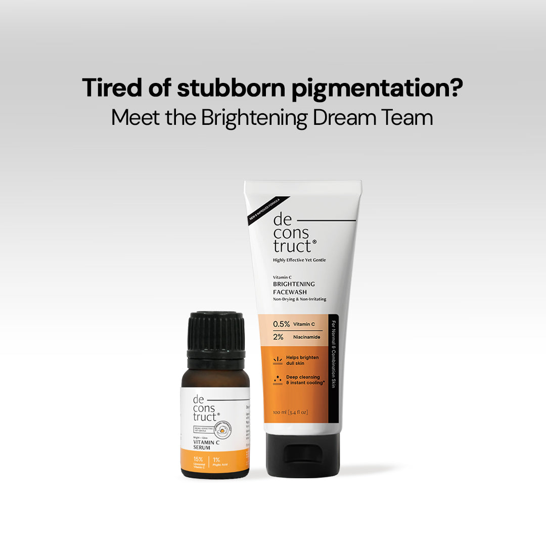 Vitamin C Brightening Face Wash + 10% Vitamin C &amp; Ferulic Acid Serum | Anti-Pigmentation Duo for Dark Spots &amp; Uneven Tone