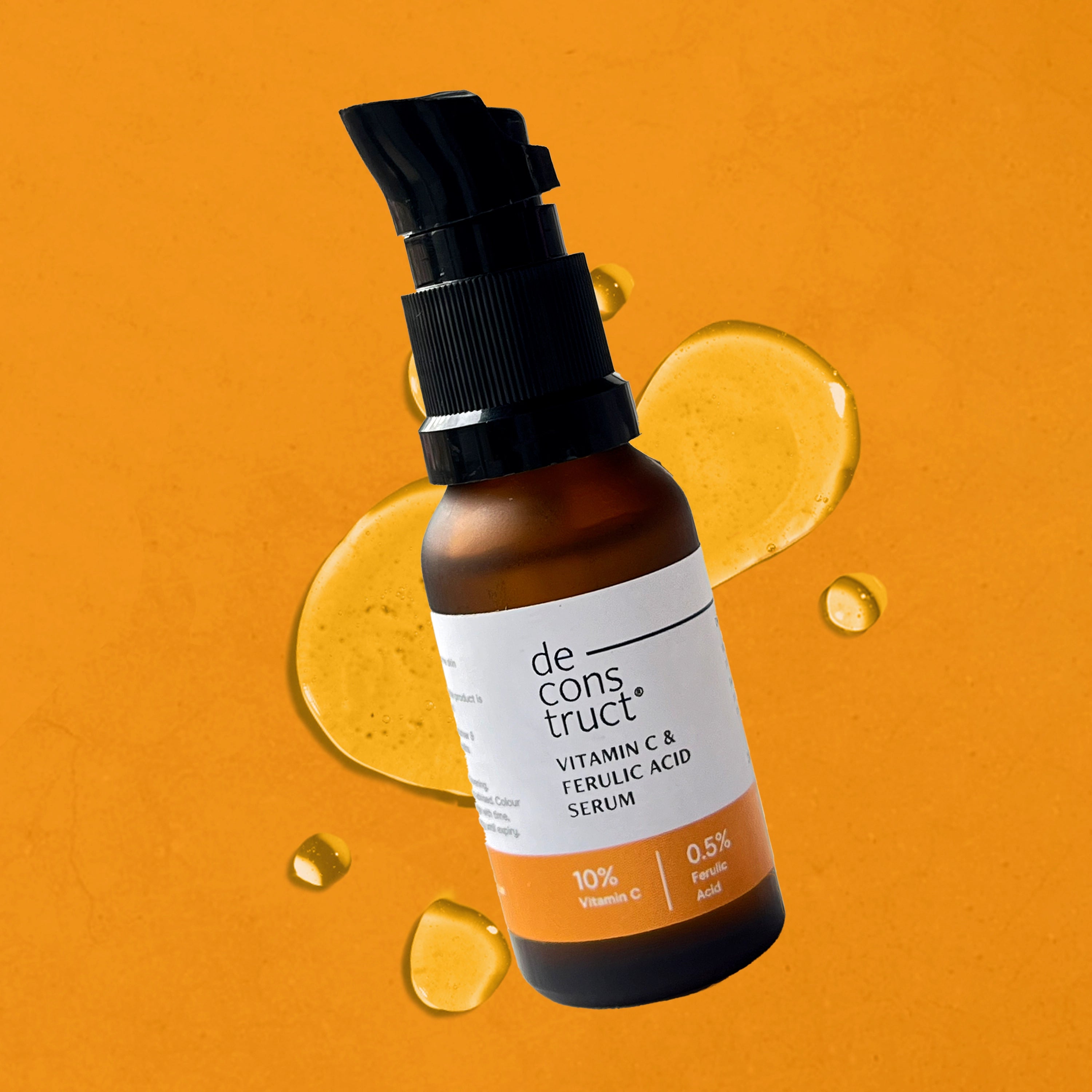 Vitamin C Serum For Face - 10% Vitamin C + 0.5 % Ferulic Acid | Non-Irritating , Non-Sticky | 20 ML