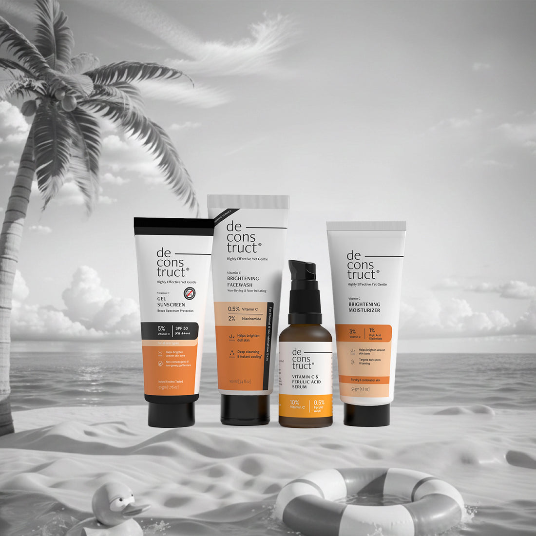 Vitamin C powered Brightening skincare routine Kit for Men &amp; Women