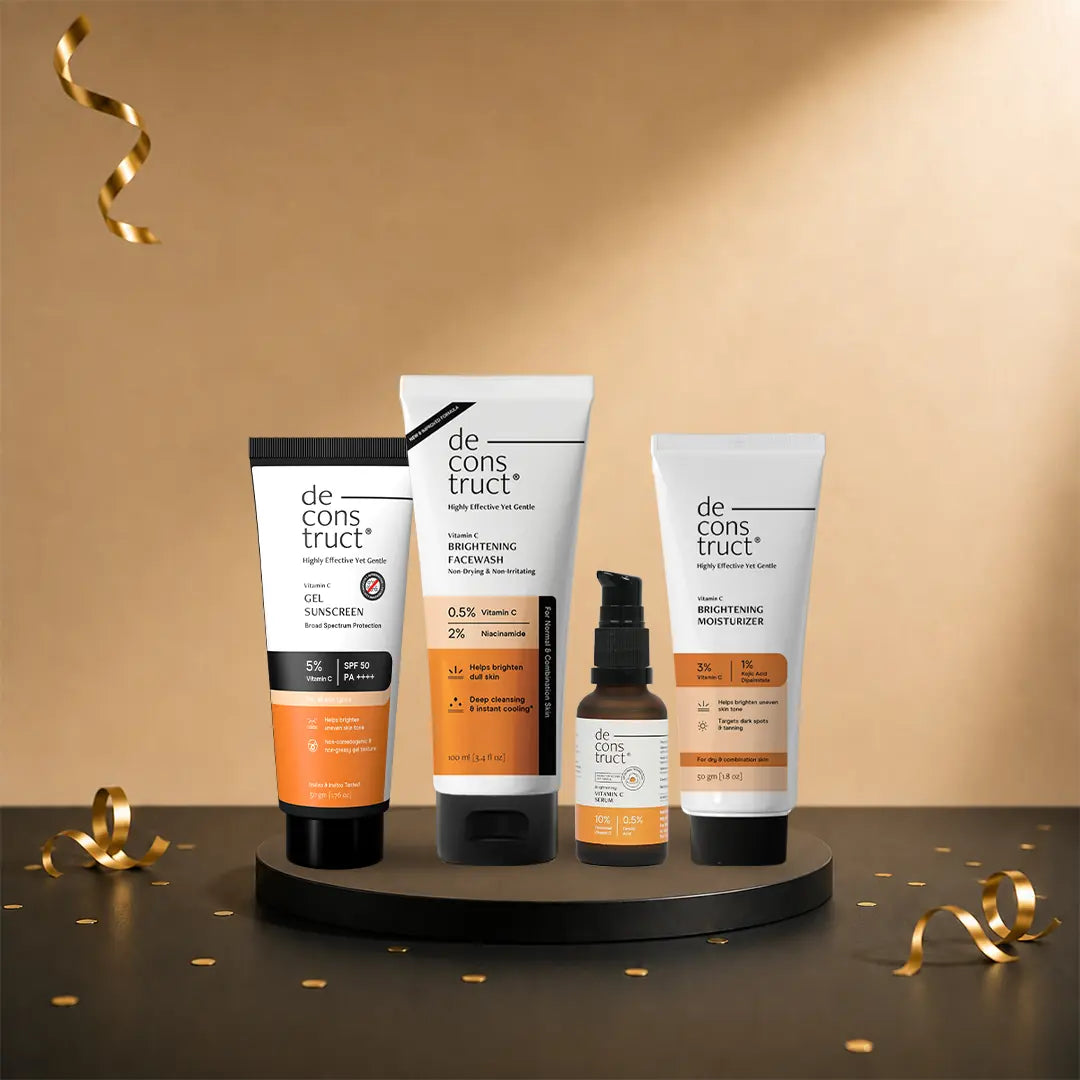 Vitamin C powered Brightening skincare routine Kit for Men &amp; Women