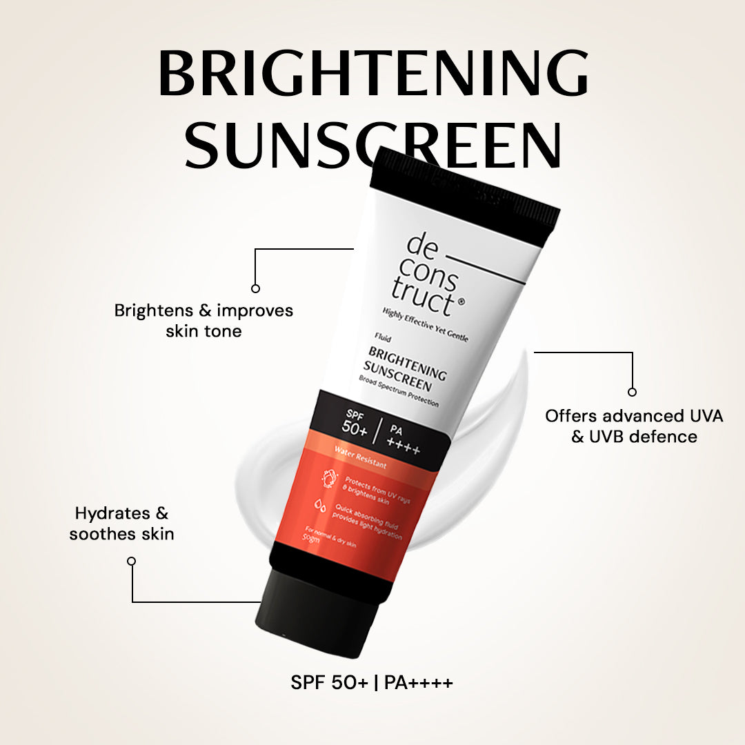 Bestseller Trio: Fluid Brightening Sunscreen + Vitamin C Serum + Brightening Lip Balm