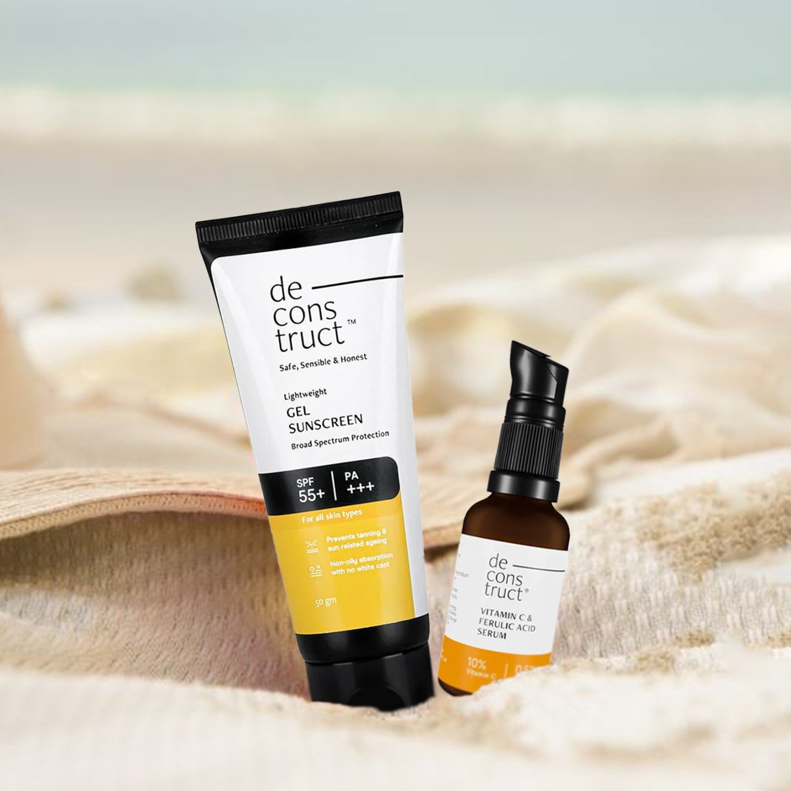 Bestseller Combo - Vitamin C Serum + Gel Sunscreen