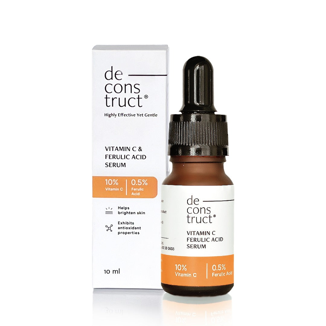 Vitamin C Mini Serum For Face - 10% Vitamin C + 0.5 % Ferulic Acid | Non-Irritating , Non-Sticky | 10ml
