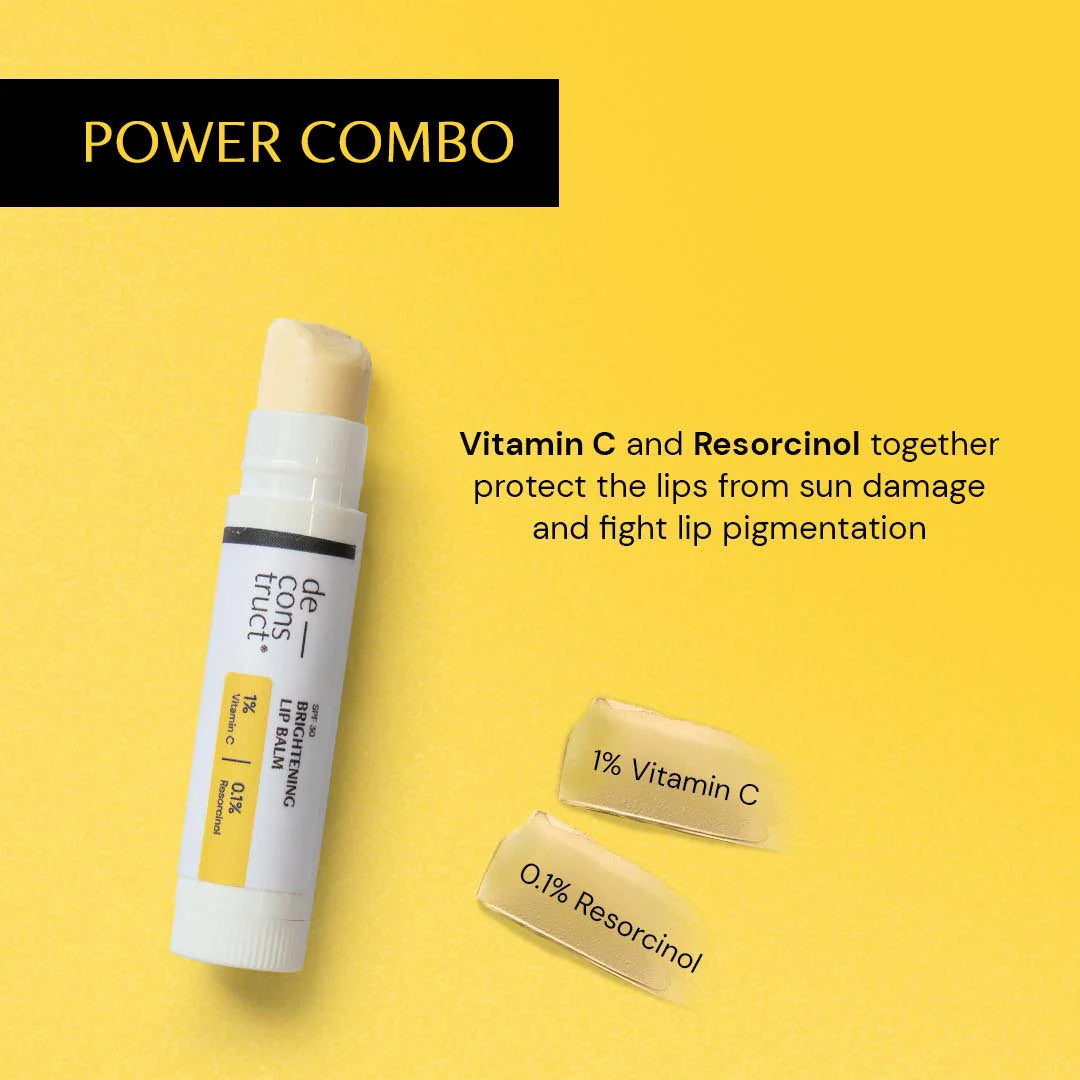 Brightening Lip Balm With SPF - 1% Vitamin C + 0.1% Resorcinol  (Pack of 2)