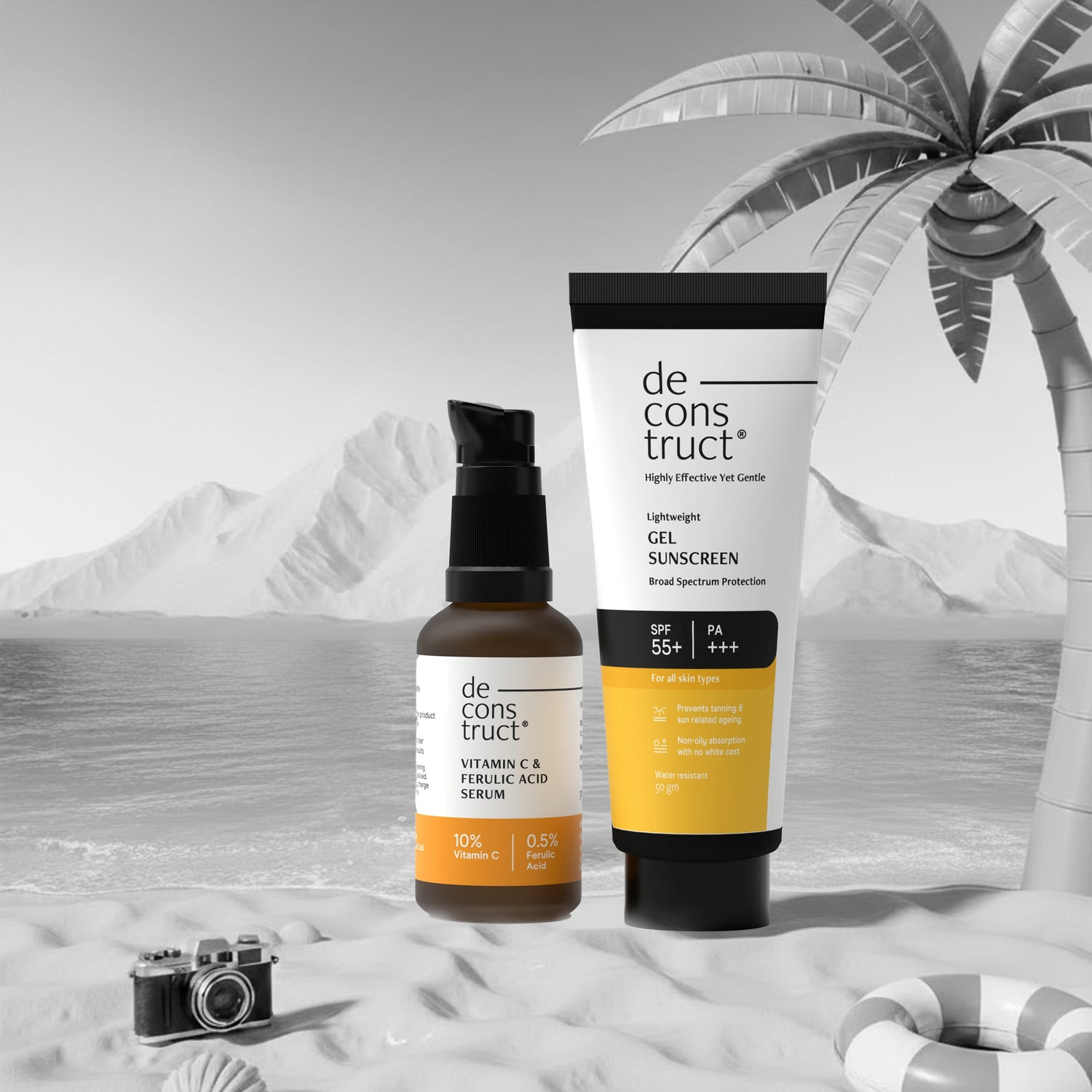 Bestseller Combo - Vitamin C Serum + Gel Sunscreen