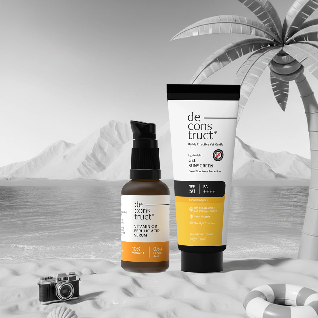 Bestseller Combo - Vitamin C Serum + Gel Sunscreen