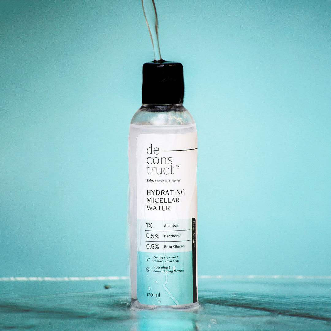 Hydrating micellar water - 1% Allantoin, 0.5% Panthenol, &amp; 0.5% Beta glucan | Non-Drying &amp; Non-Stripping Cleansing Water