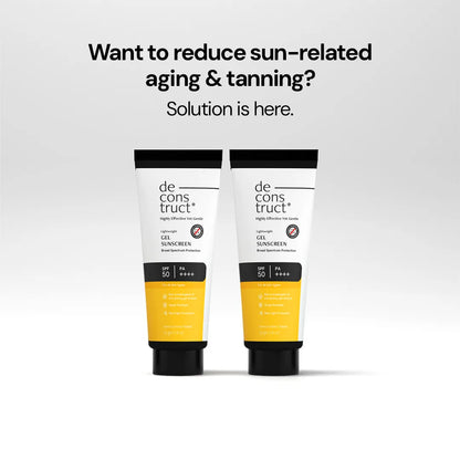 Gel Sunscreen SPF 50 PA++++ for Oily Skin(Pack of 2) | Photostable Sunscreen with 4 New Gen UV Filters | Lightweight &amp; Non-Greasy
