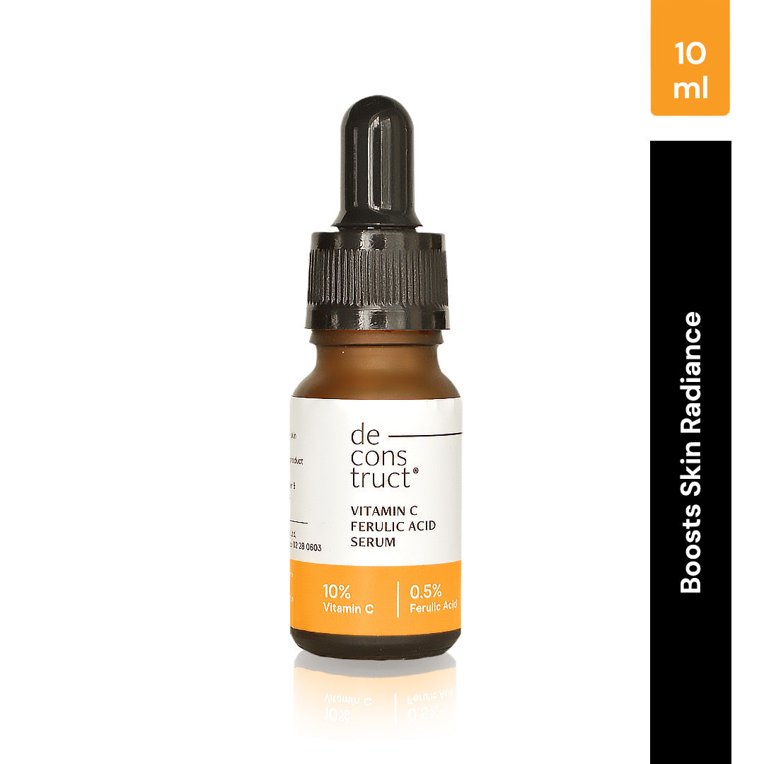 Vitamin C Mini Serum For Face - 10% Vitamin C + 0.5 % Ferulic Acid | Non-Irritating , Non-Sticky | 10ml