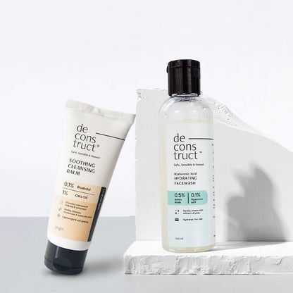 Daily Double Cleansing Duo for Dry Skin - Soothing Cleansing Balm +  Hydrating Face Wash