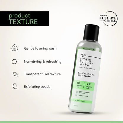 Salicylic Acid Body Wash - 1% salicylic acid + 2% glycolic acid | Fights body acne