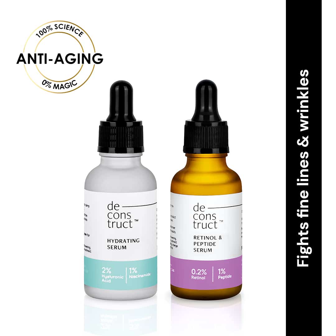 Anti-Aging Duo - Retinol &amp; Peptide Serum + Hydrating Serum - thedeconstruct