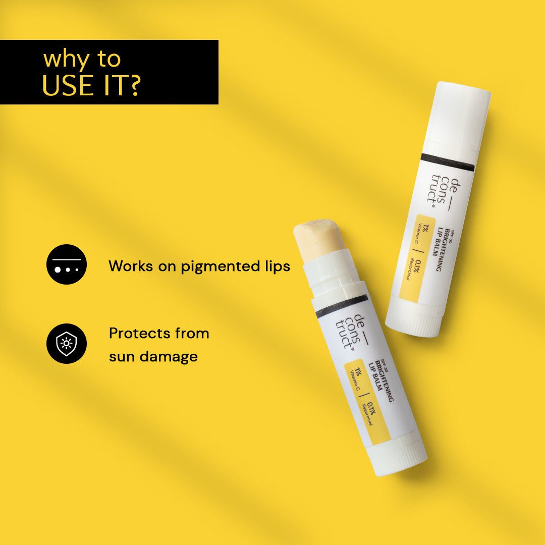 Brightening Lip Balm With SPF Duo - 1% Vitamin C + 0.1% Resorcinol - thedeconstruct