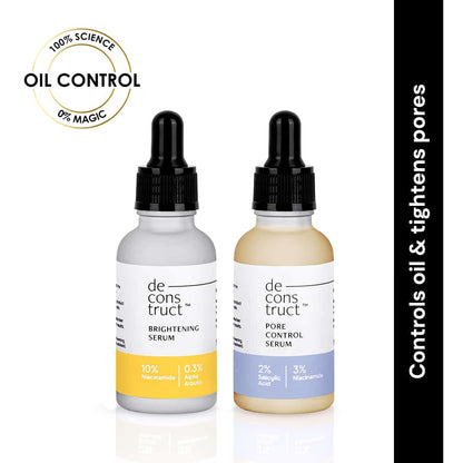 Oil Control Duo - Pore Control Serum + Brightening Serum - thedeconstruct