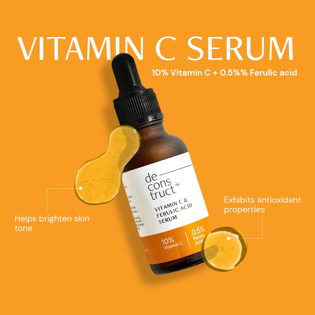 Skin Brightening Duo - Vitamin C &amp; Ferulic Acid Serum + Clearing Serum - thedeconstruct