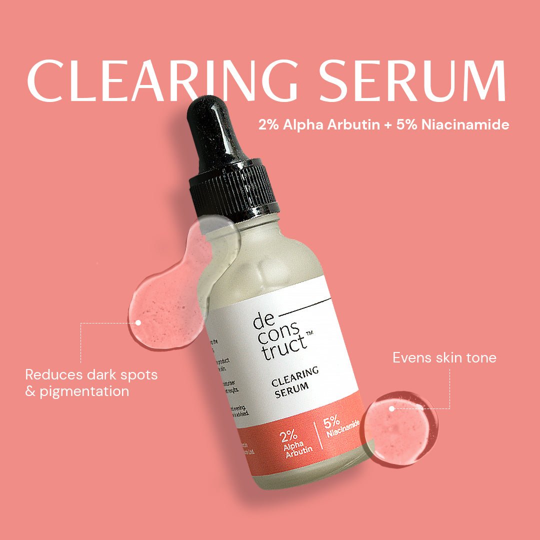 Skin Brightening Duo - Vitamin C &amp; Ferulic Acid Serum + Clearing Serum - thedeconstruct